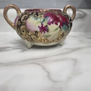 Antique Nippon Moriage Salt Cellar Early Noritake Morimura Brothers Hand Painted